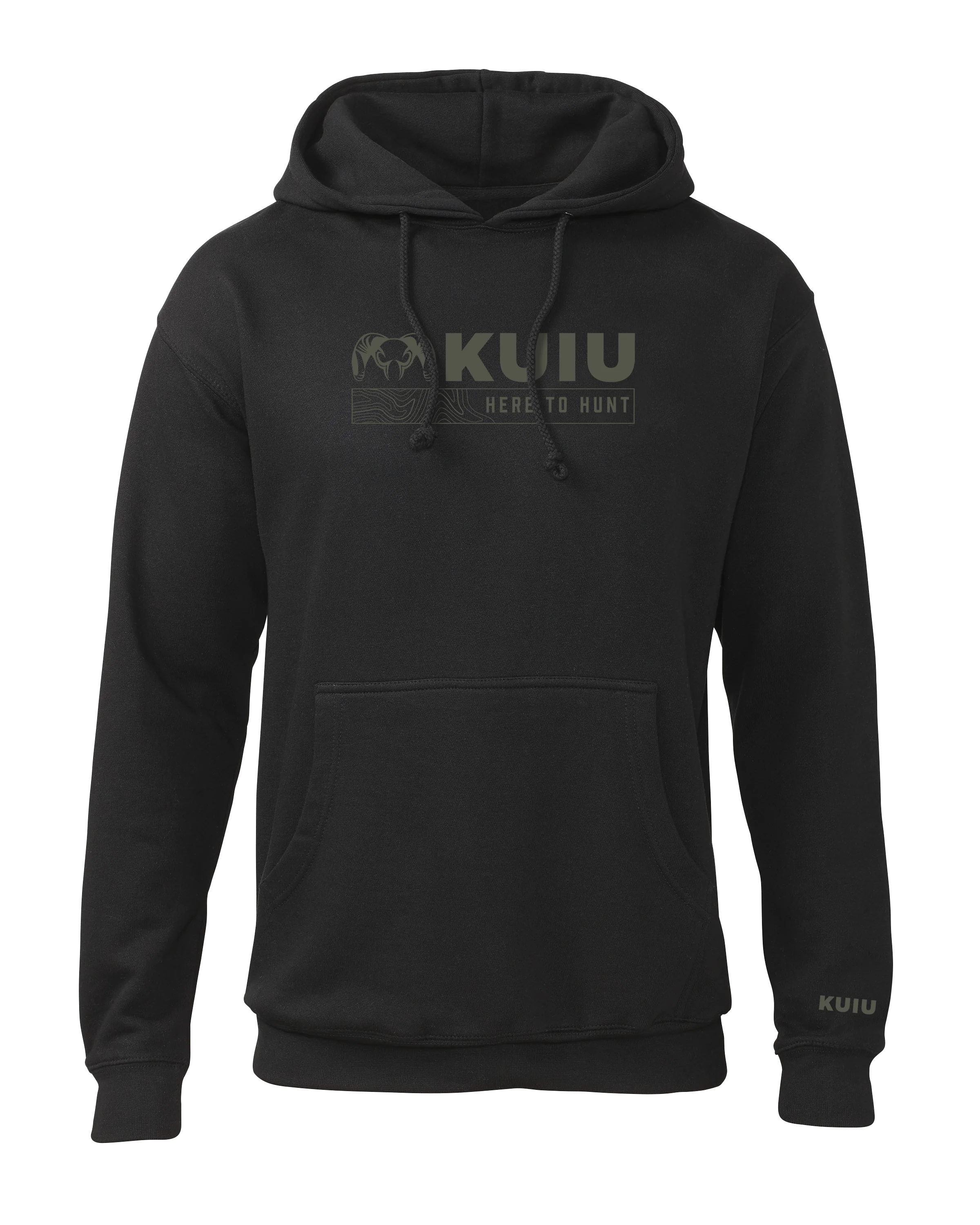 Outlet KUIU Topo Here to Hunt Hoodie | Black