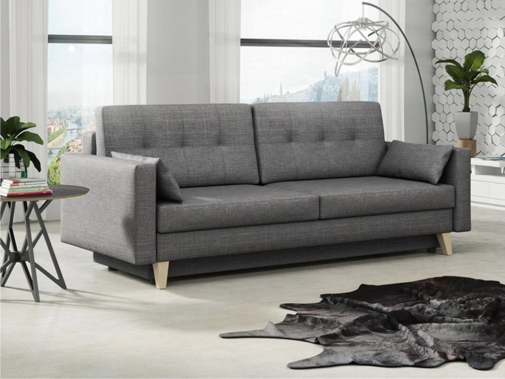 Sofá-cama Columbus 113, Caja de ropa de cama, 90x225x100cm