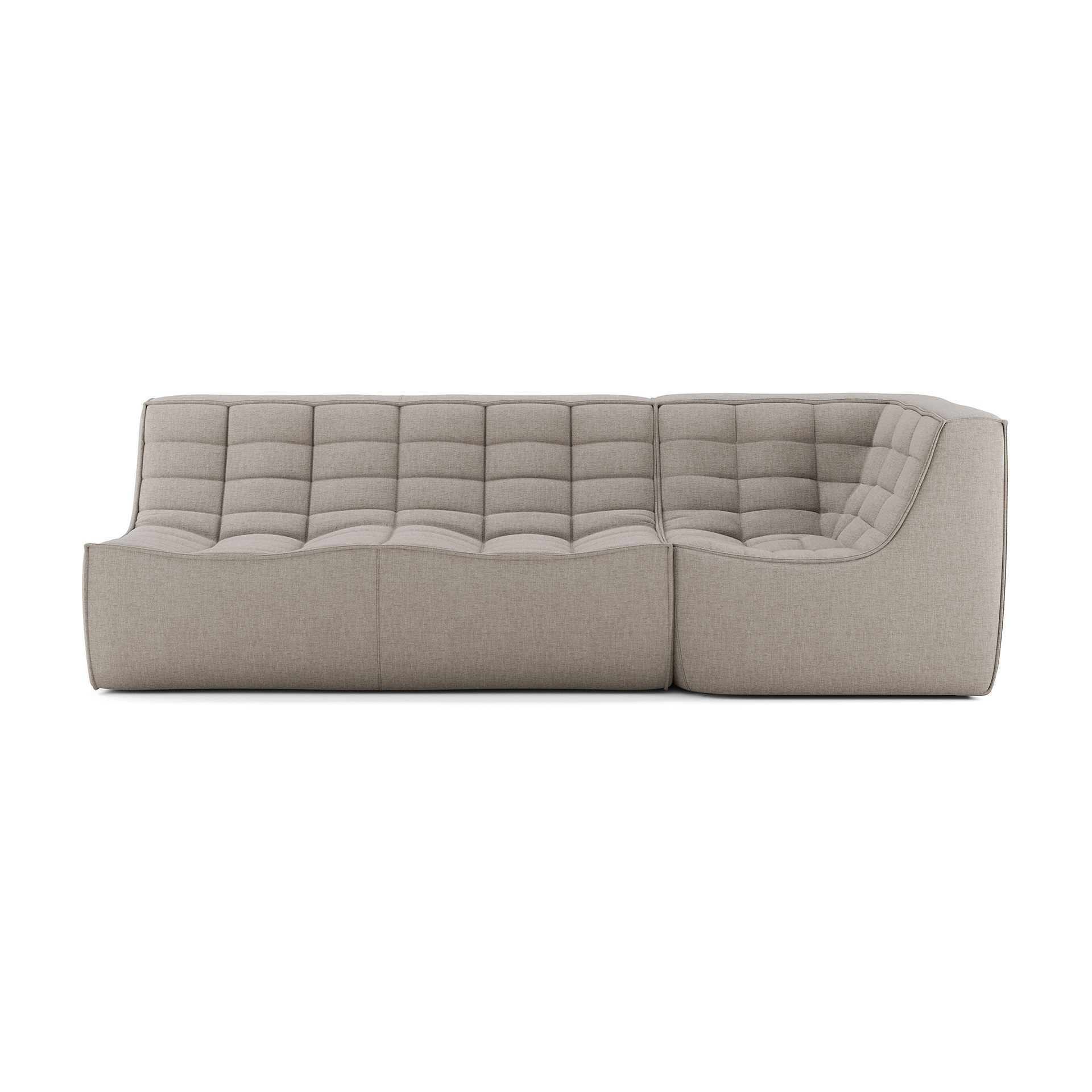 Modulaire bank N701 ecru set 2 seat 90° rechte hoek