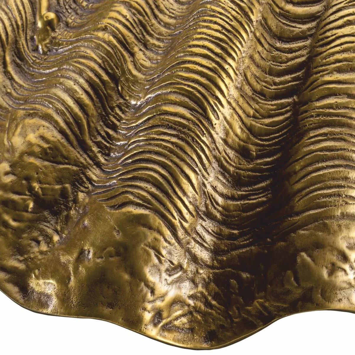 Luxury decorative object in shell shape vintage brass 32 cm - decorative accessories