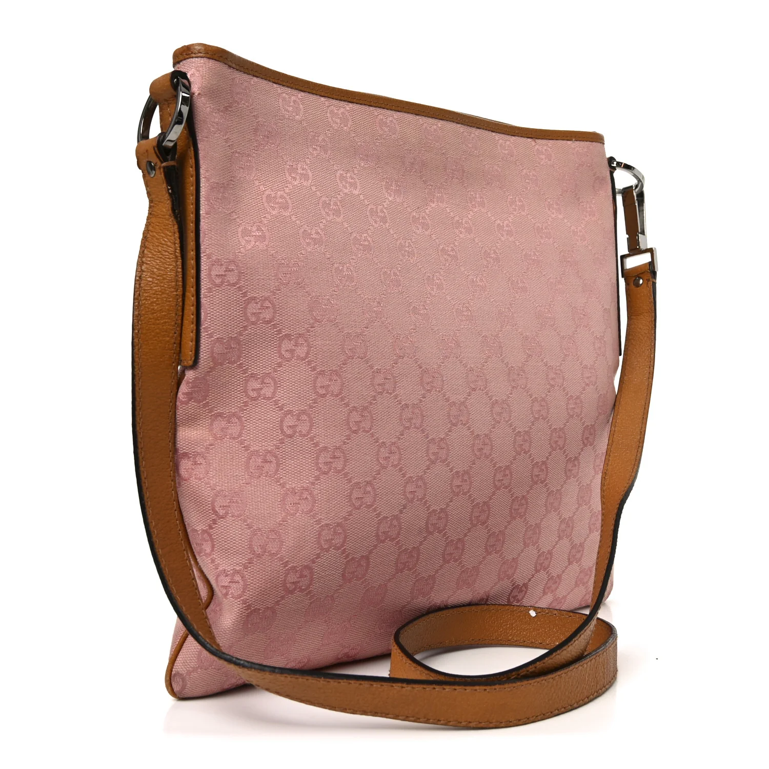 Monogram Flat Messenger Bag Pink - Top Club
