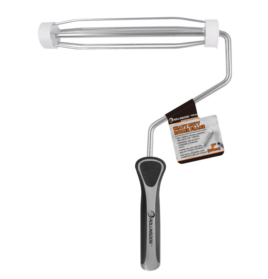 9″ Heavy Duty Paint Roller Frame – 4-Wire Cage with Soft Grip Handle - Alvarez Pro Painting LLC