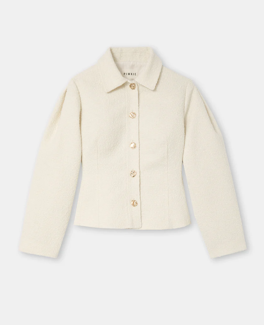 Pimkie Veste cintrée en tweed avec boutons bijoux