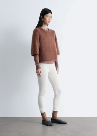 & Other Stories POINTELLE-KNIT LEGGINGS