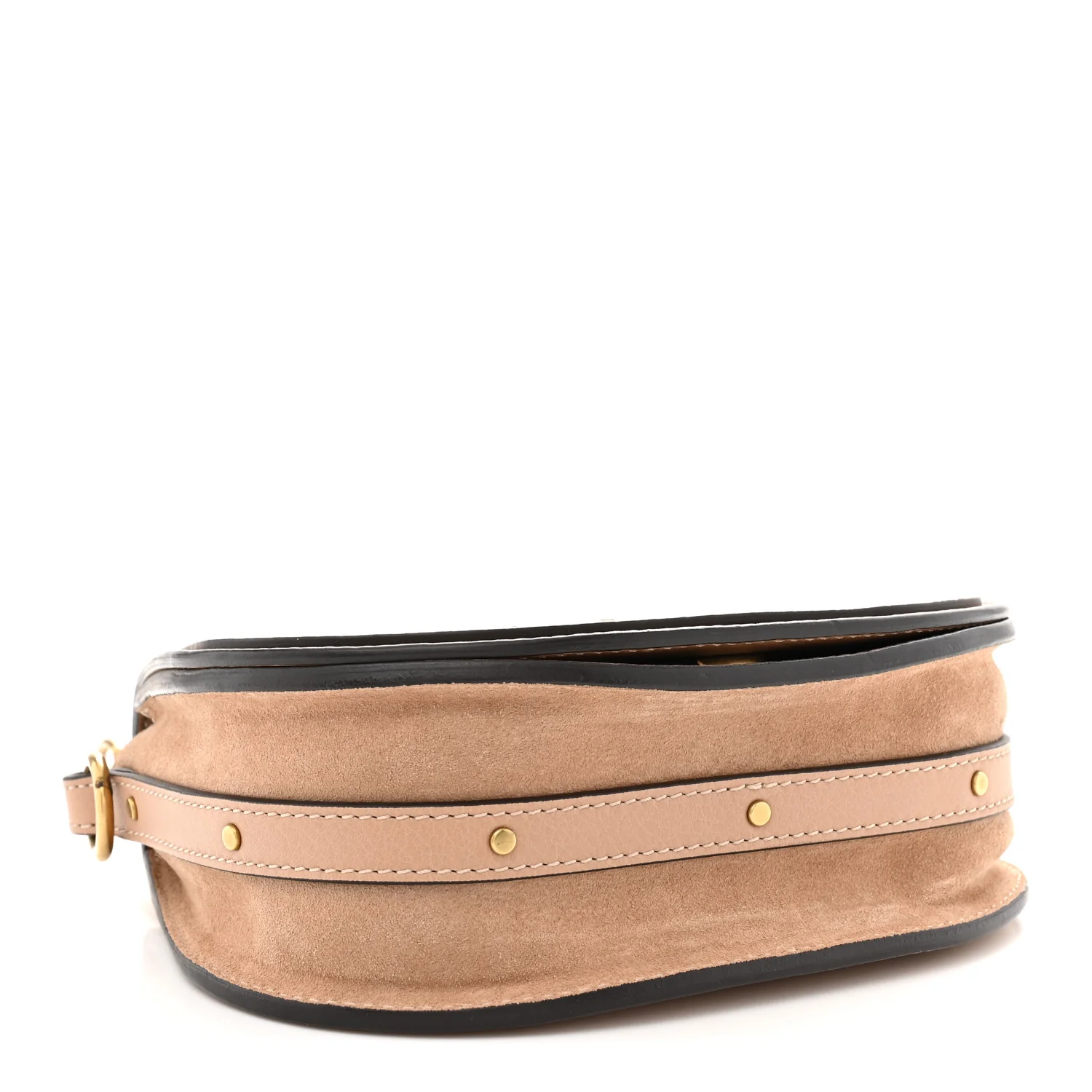 Calfskin Suede Small Nile Bracelet Bag Biscotti Beige - Top Club