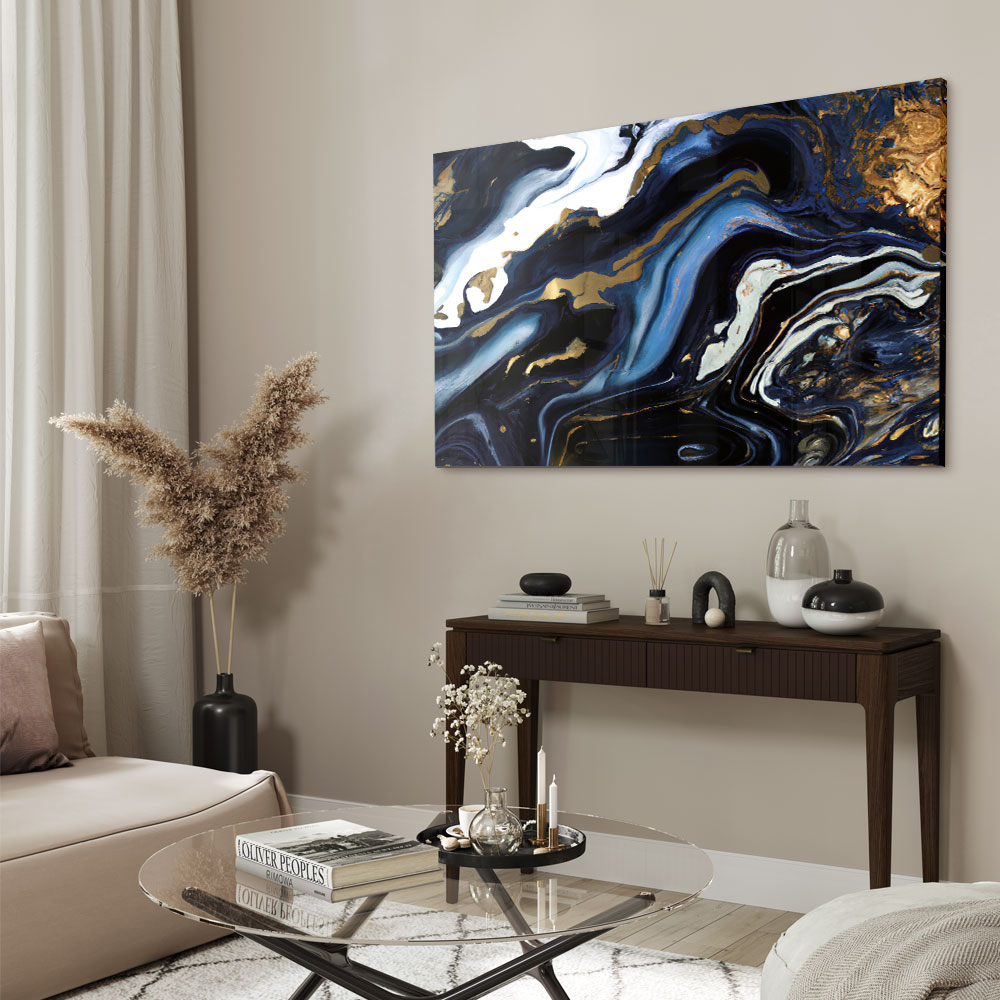 Walljar acrylglas schilderij - Blue Lagoon Acrylglas schilderij - 150 x 225 cm