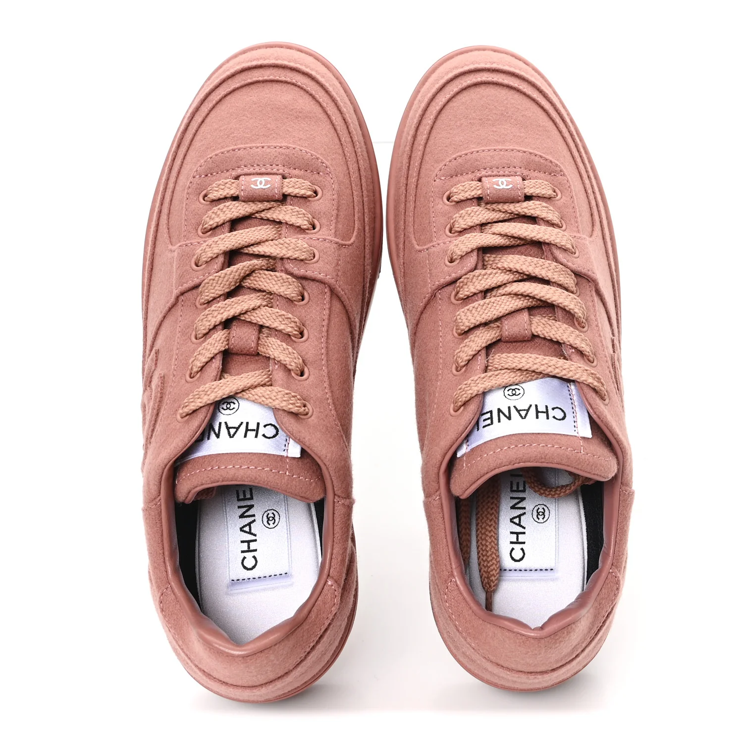 Wool Mixed Fibers Womens CC Sneakers 39 Pink