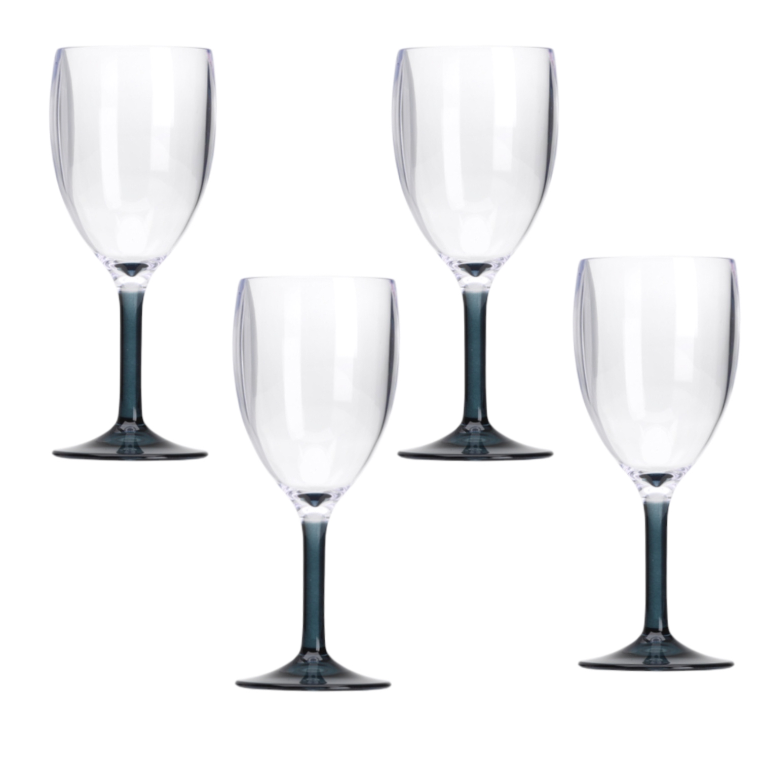 Wijnglas Goblet Smoke Acryl - set van 4
