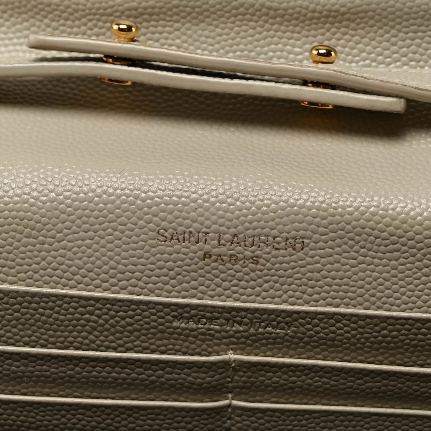 Grain De Poudre Matelasse Chevron Monogram Chain Wallet Crema Soft - Top Club