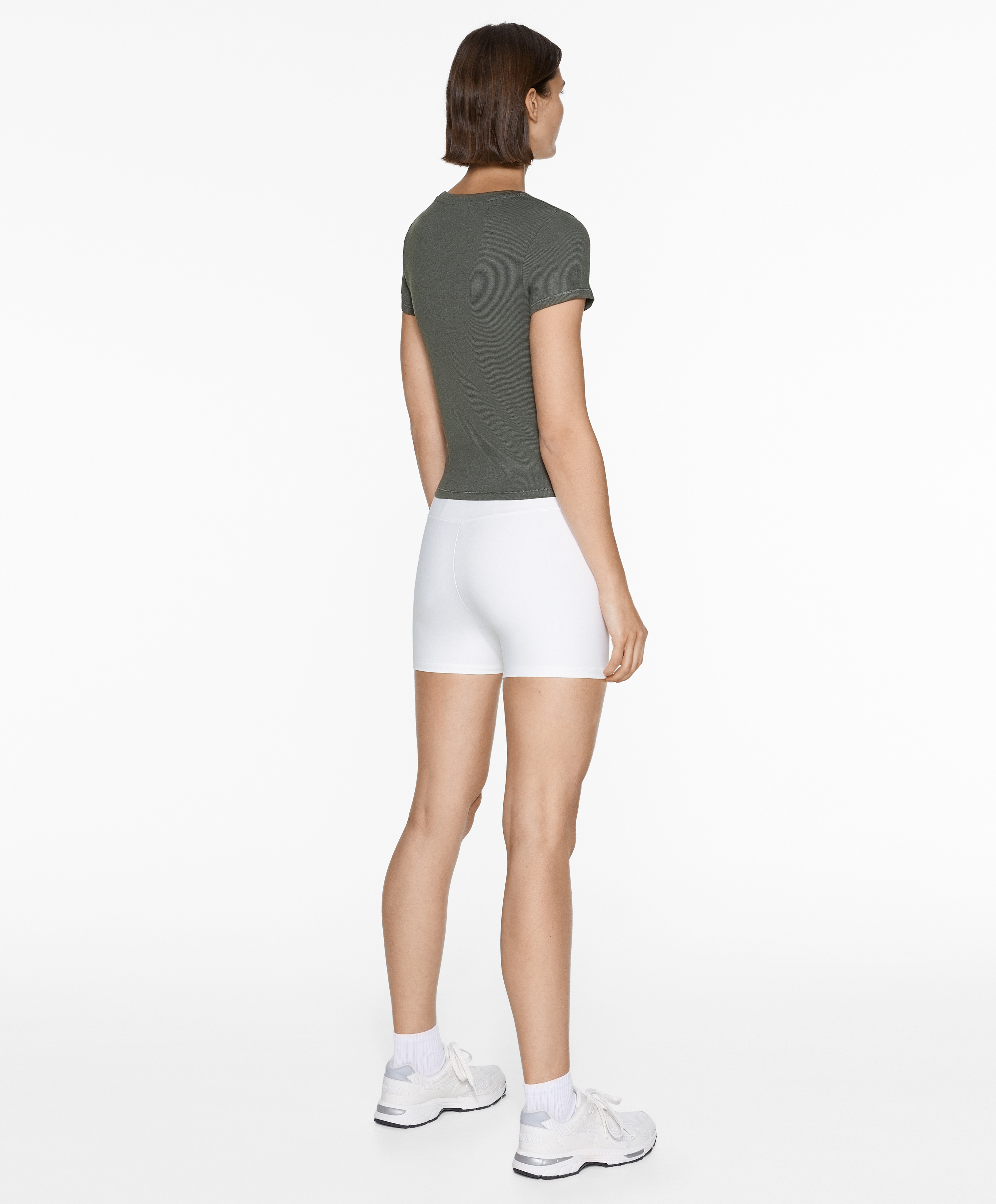 OYSHO Ribbed short sleeve T-shirt