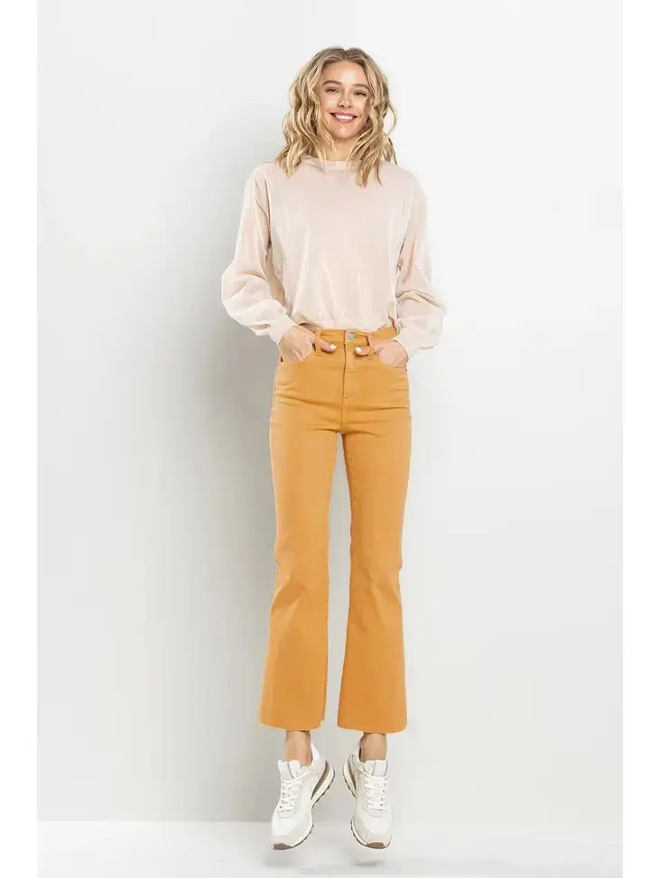 Mind High Rise Kick Flare Pants - ALJEGJ