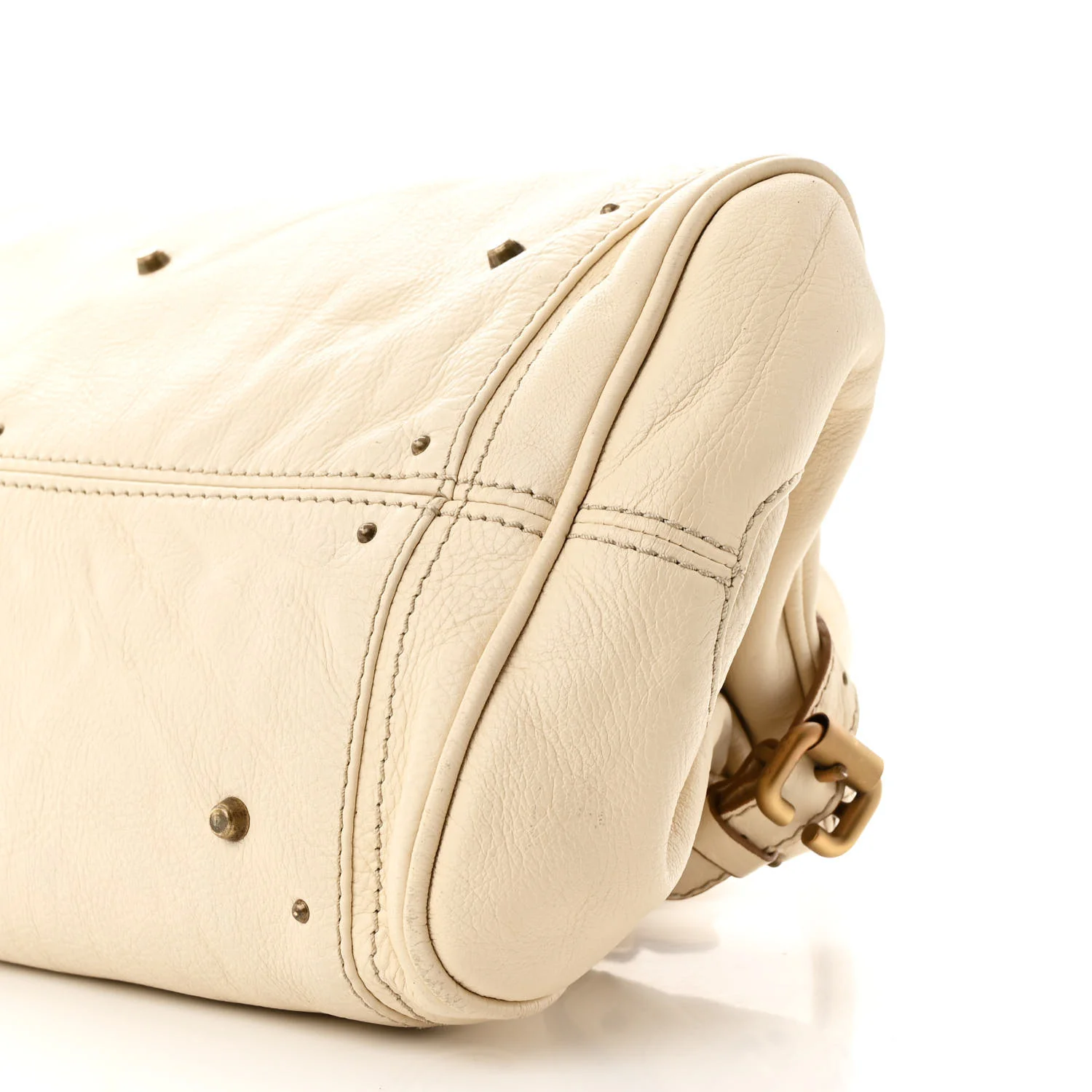 Calfskin Medium Paddington Satchel Ivory - Top Club