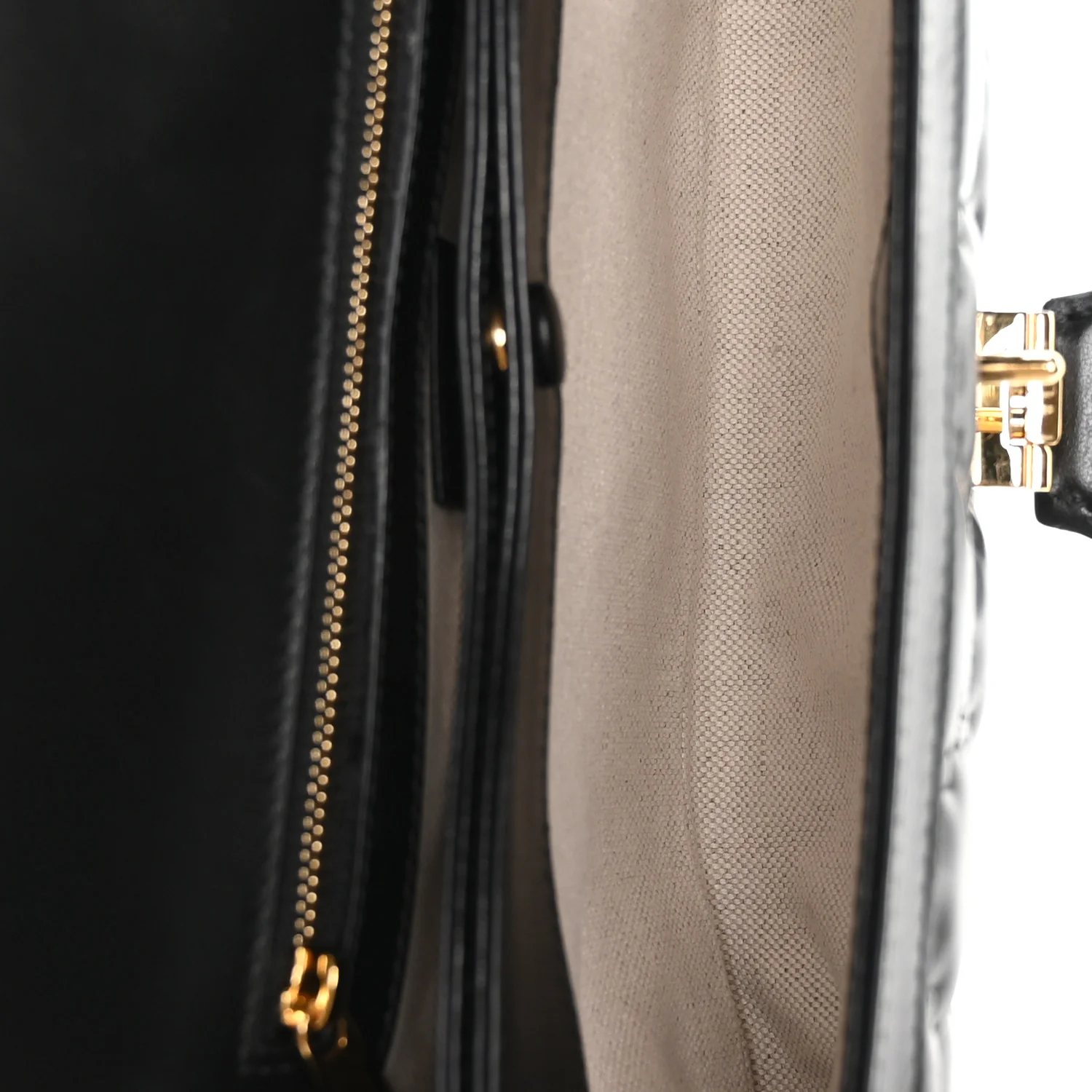 Calfskin GG Matelasse Small Flap Shoulder Bag Black Natural - Top Club