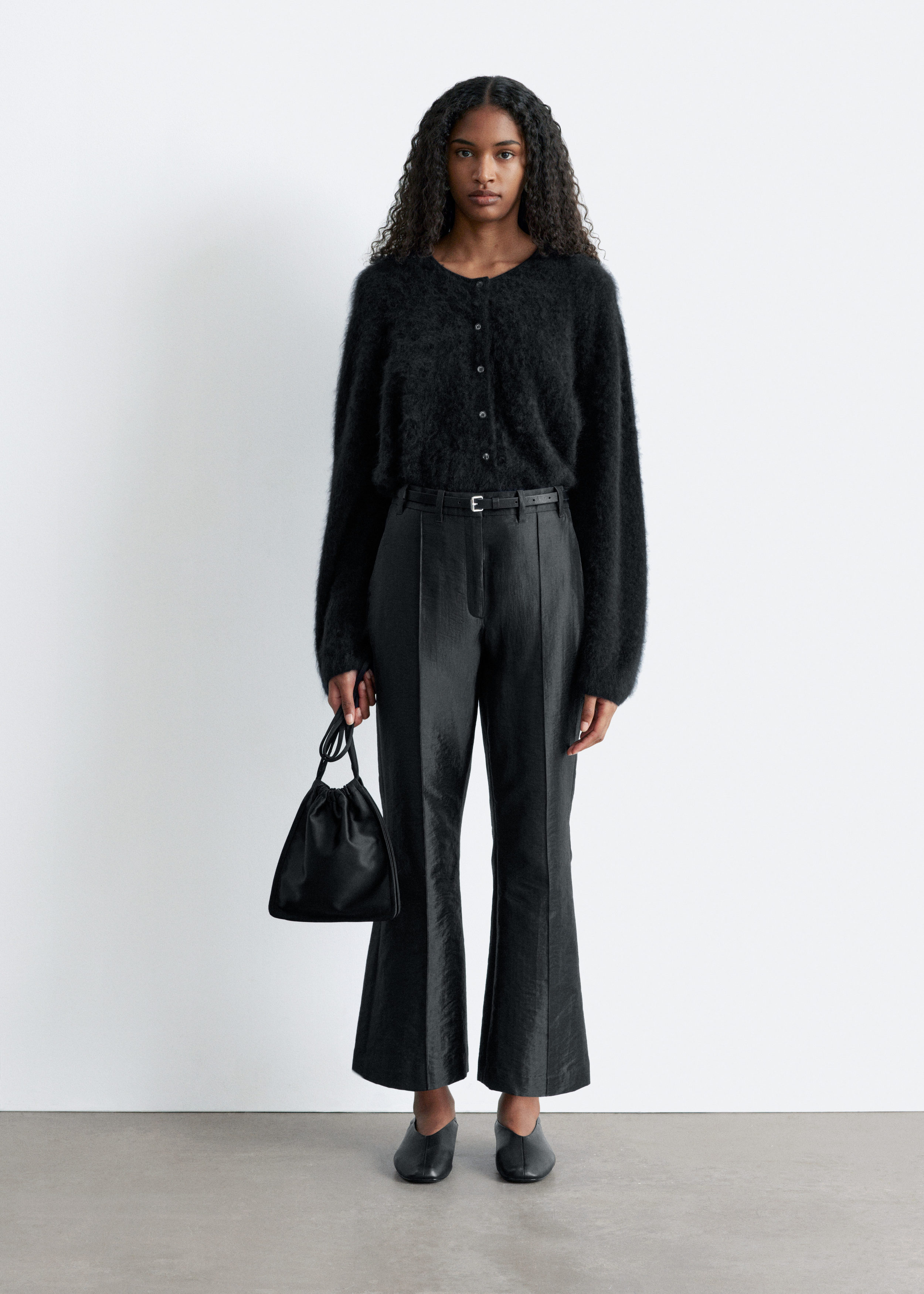 & Other Stories KICK-FLARE SATIN TROUSERS