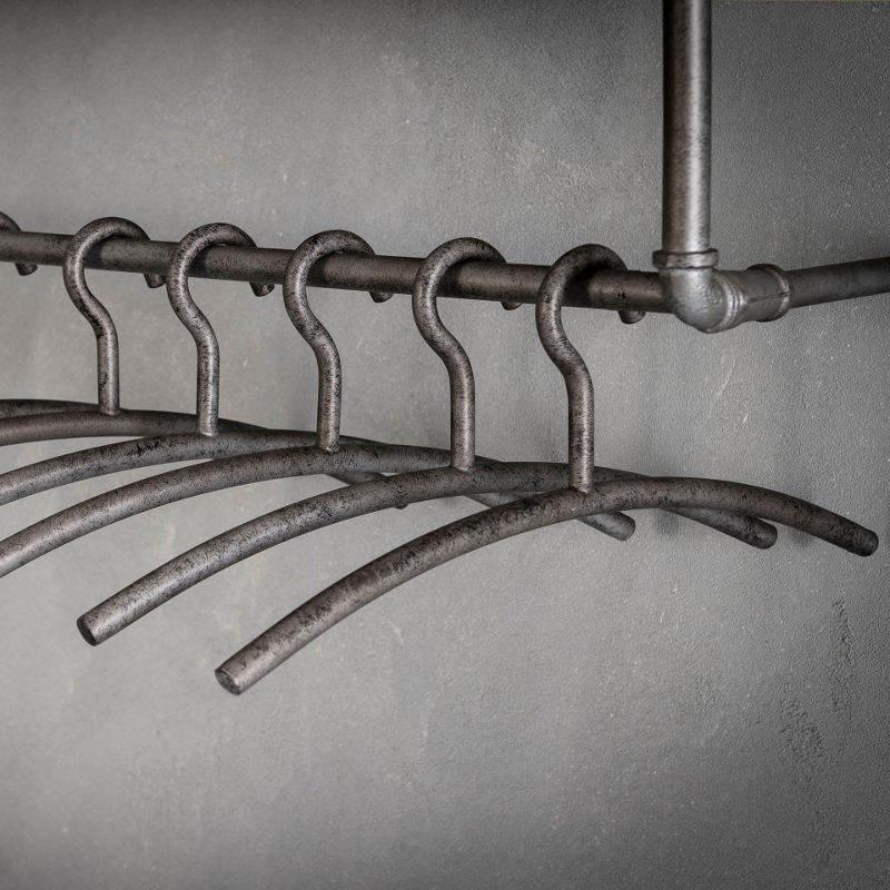 Garderobehanger metaal (set van 6) Vintage Zwart