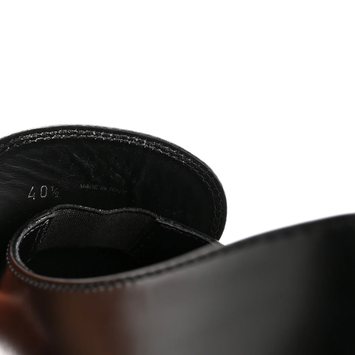 Spazzolato Metal Triangle Logo 50mm Loafers 40.5 Black - Top Club
