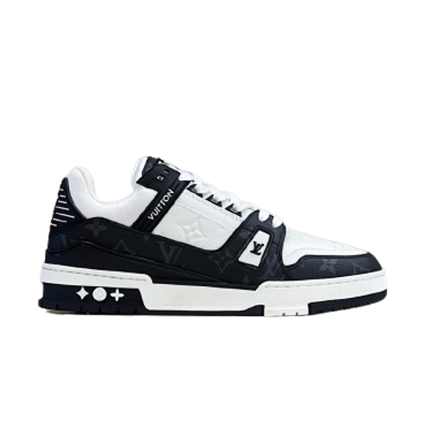LOUIS VUITTON TRAINER WHITE BLACK WHITE   LVS018 - Sneaker Replica Workshop