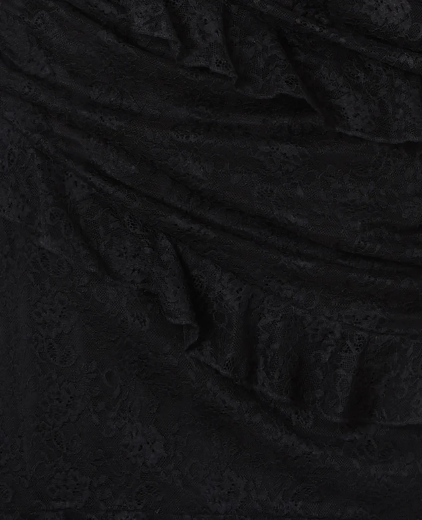 Pimkie Robe courte asymétrique en dentelle et volants