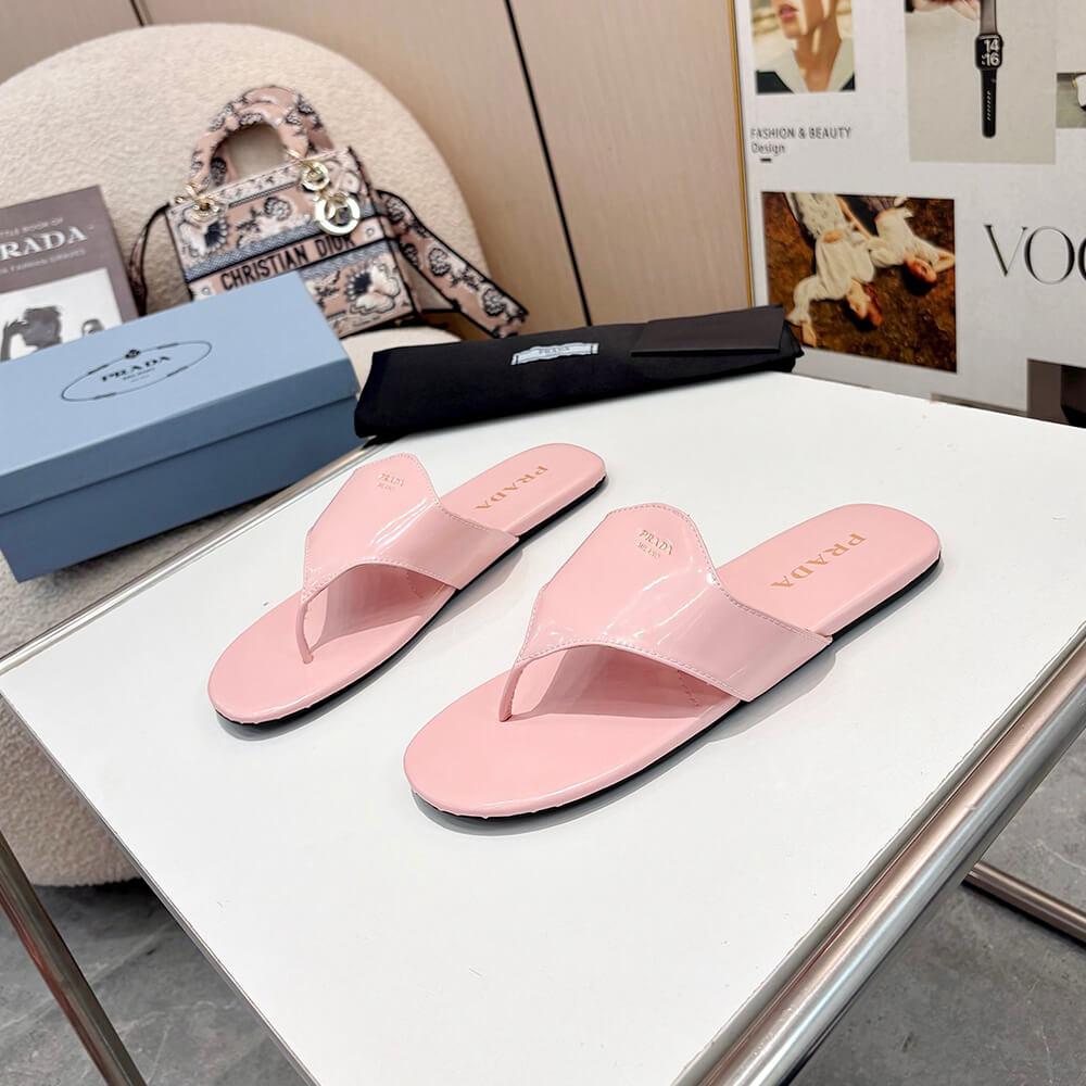 Prada Brushed leather thong sandals - Top Club