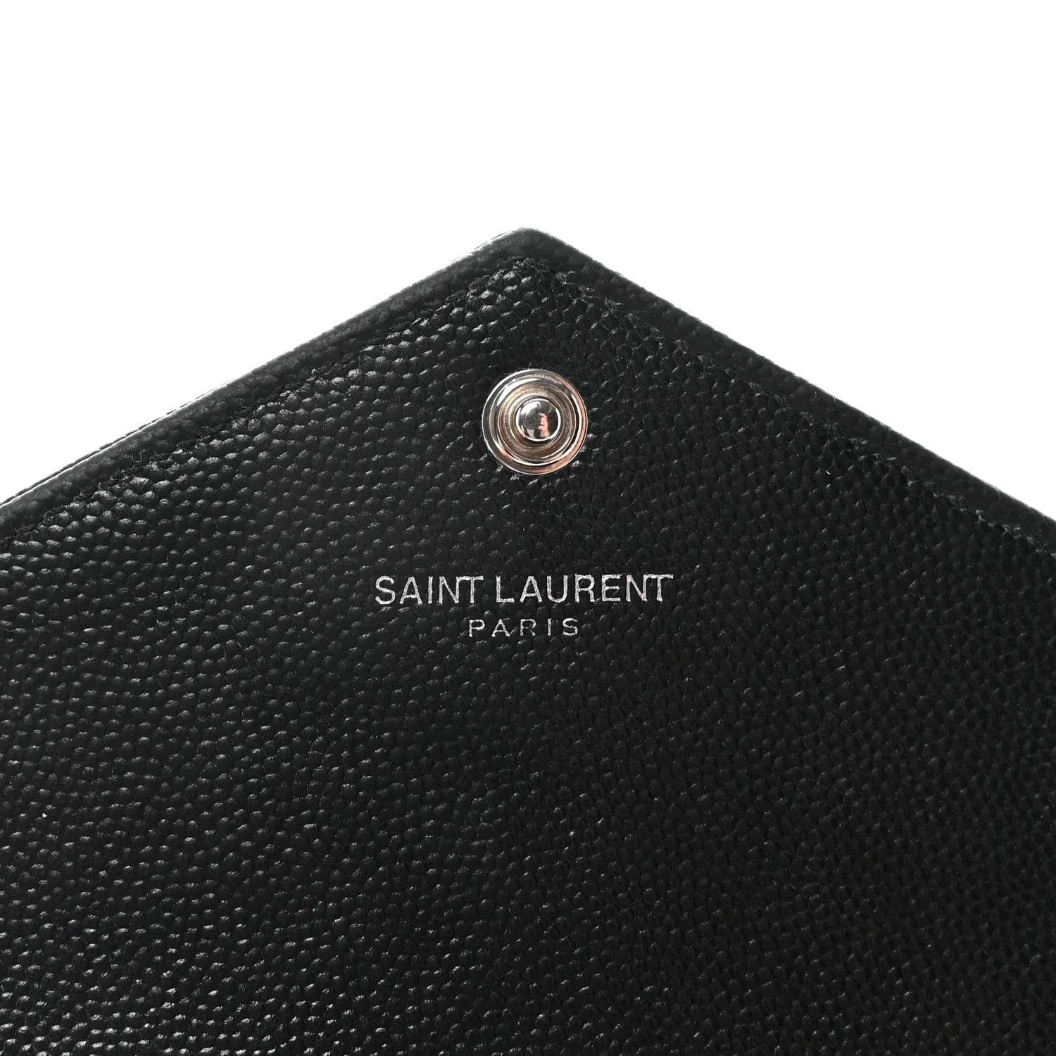 Grain De Poudre Matelasse Chevron Monogram Envelope Chain Wallet Black - Top Club