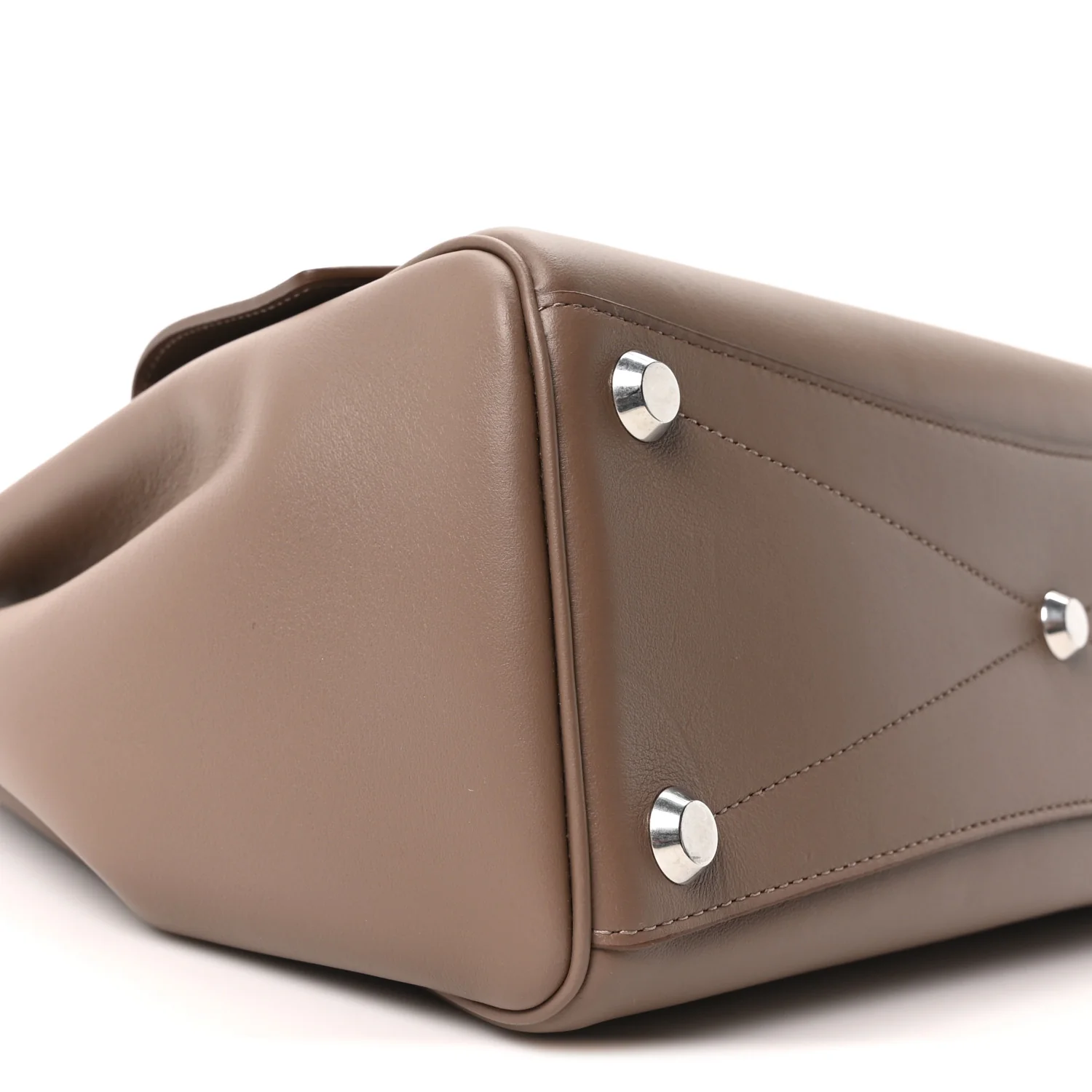 Smooth Calfskin Small Bel Air Carry All Bag Dark Taupe - Top Club