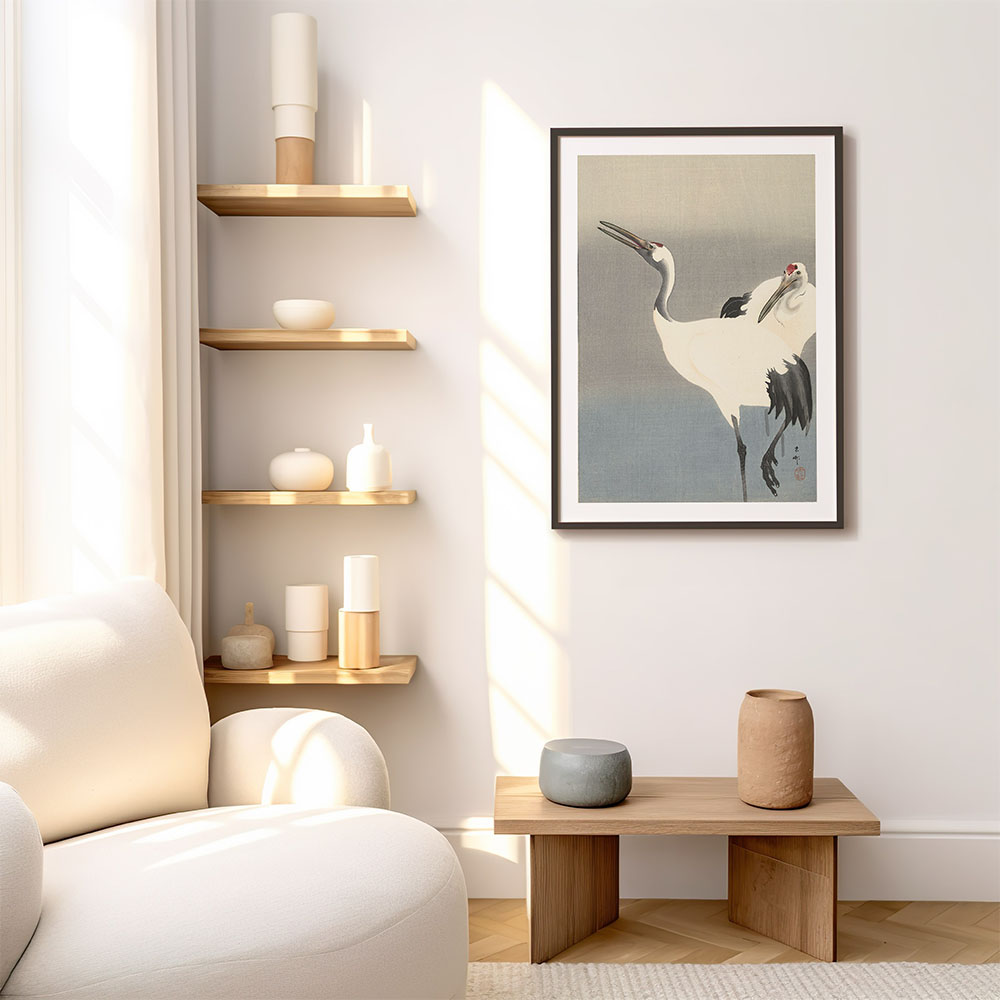 Poster Ohara Koson - Kraanvogel 70x100 cm
