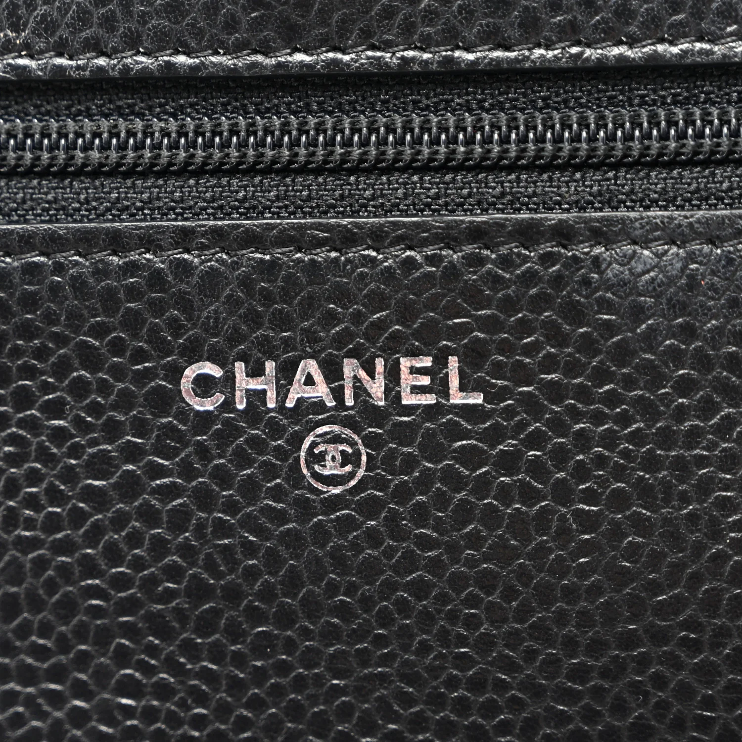 Caviar Quilted Wallet On Chain WOC Black - Top Club