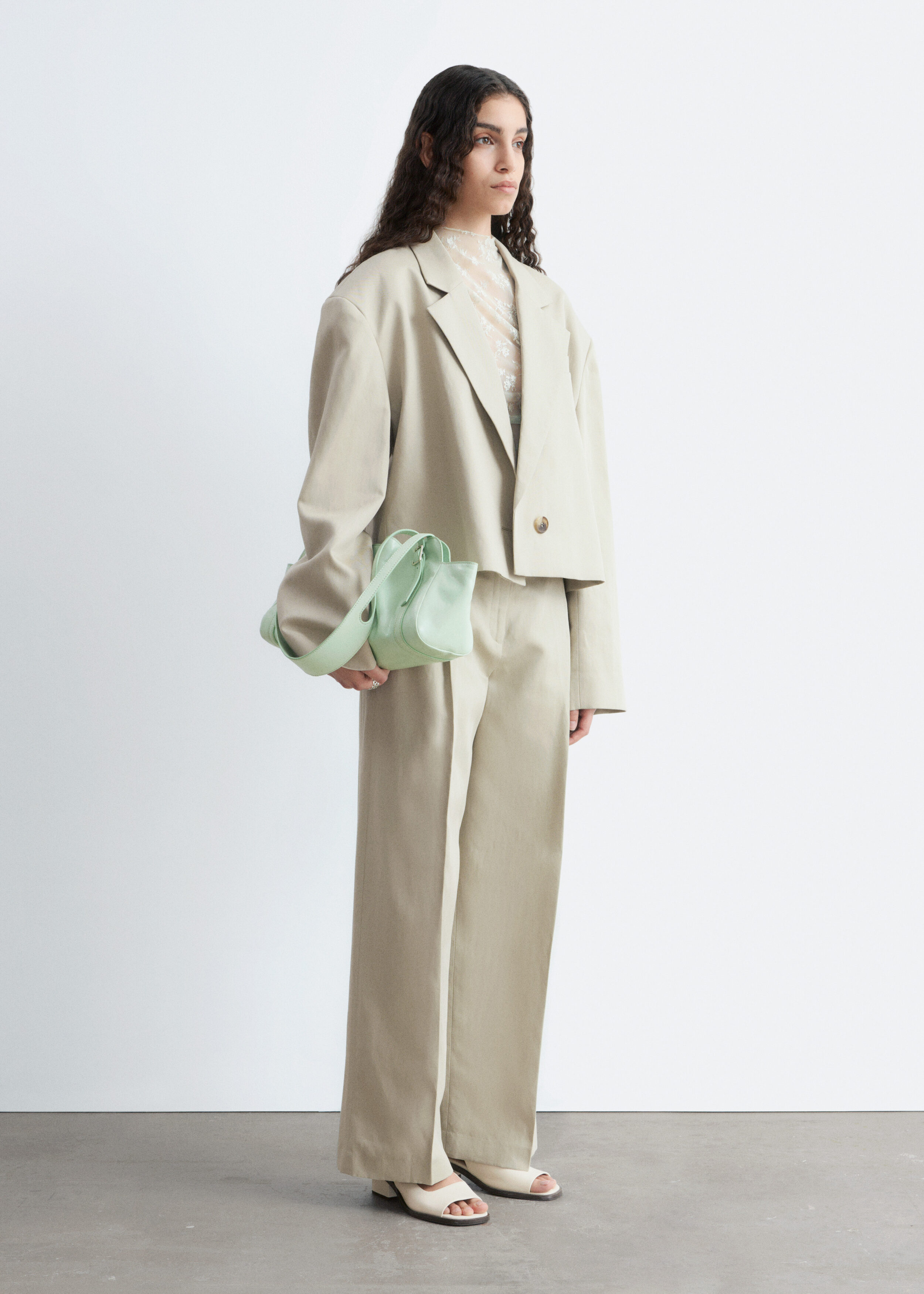 & Other Stories CROPPED OVERSIZED BLAZER