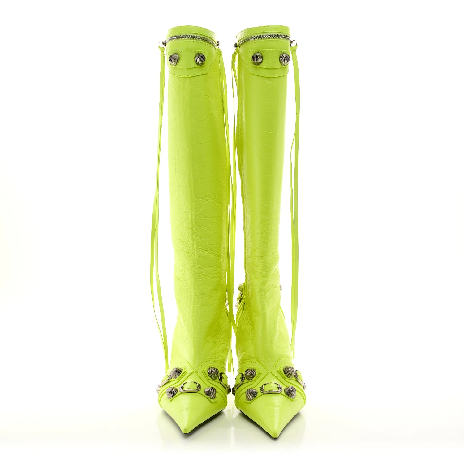 Agneau Arena Cagole 90mm Boots 39 Fluo Yellow