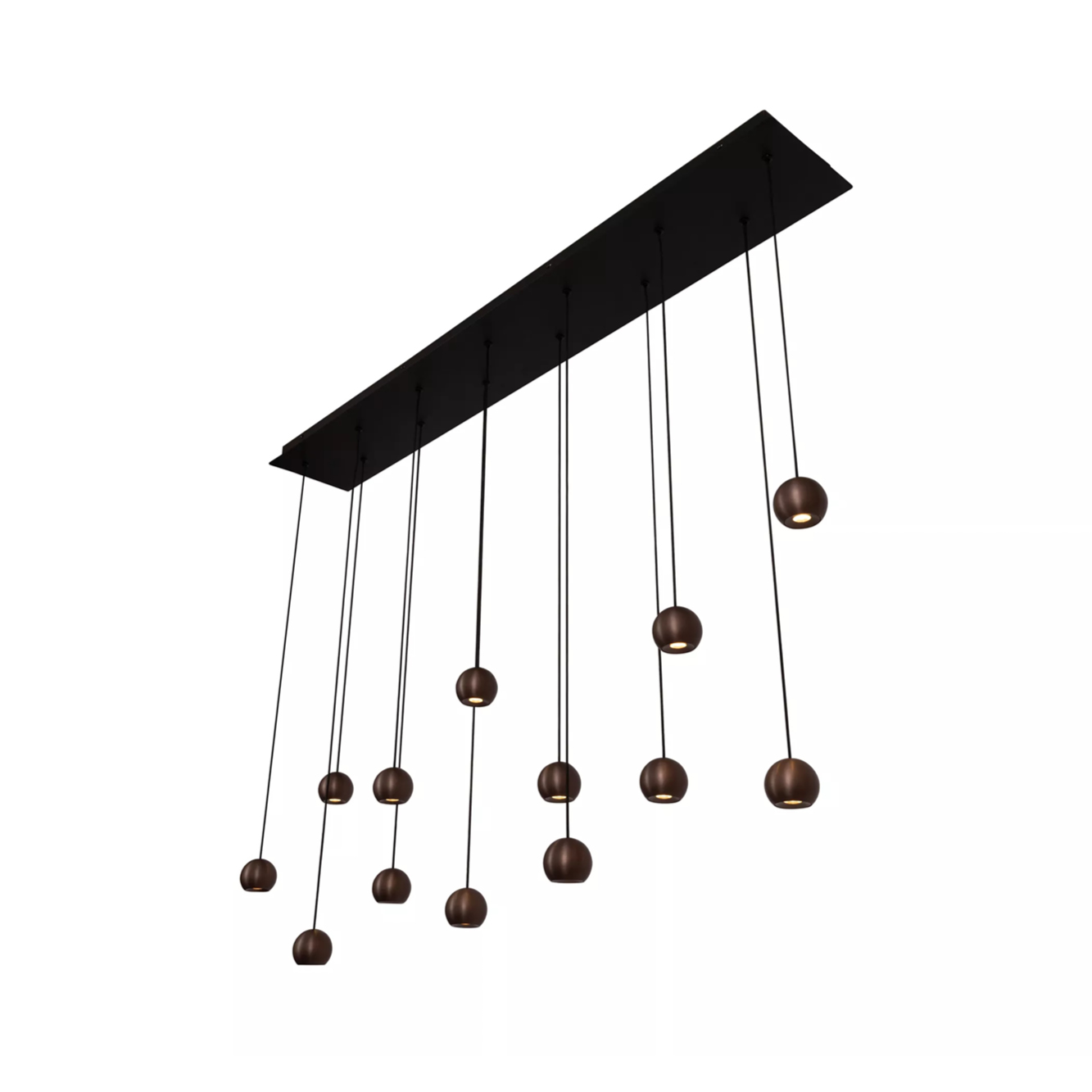 Hanglamp Montana balk cct 13-lichts koffie
