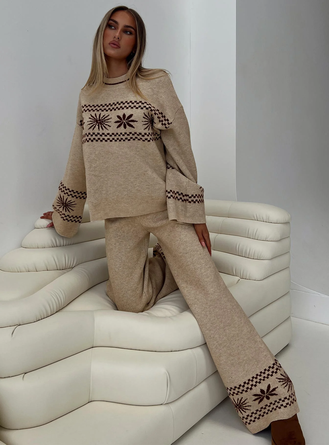 Anok Star Pants Brown / Cream