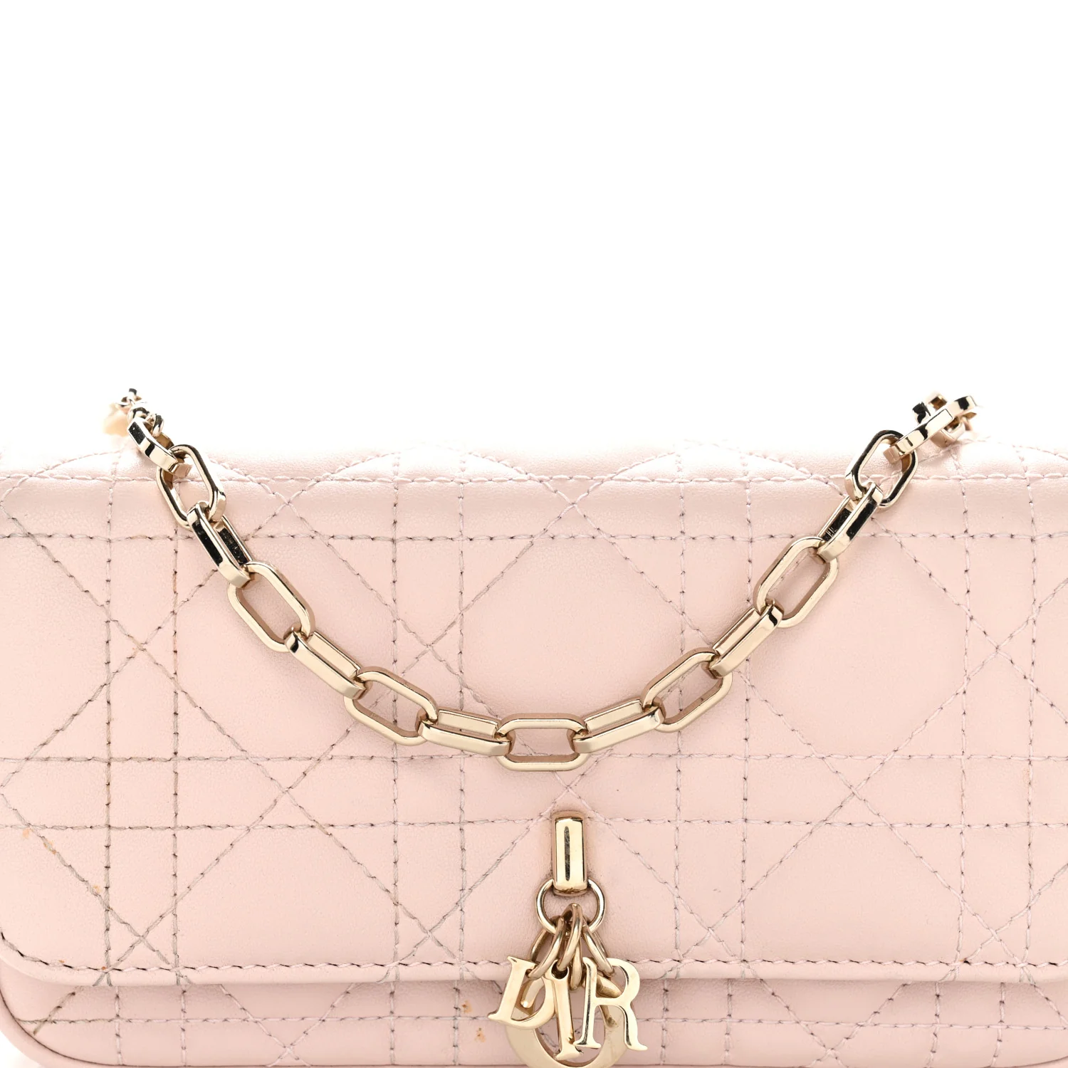 Lambskin Cannage Dior Talk Phone Pouch Rose Poudre - Top Club