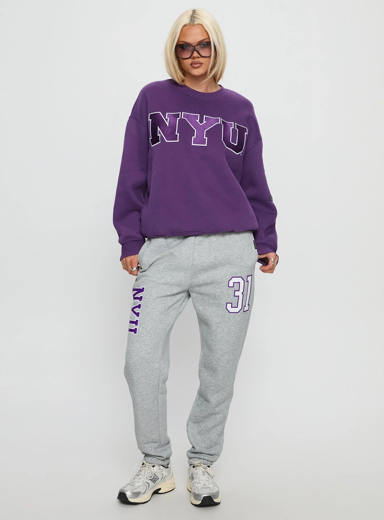NYU Offside Crewneck Sweatshirt Purple