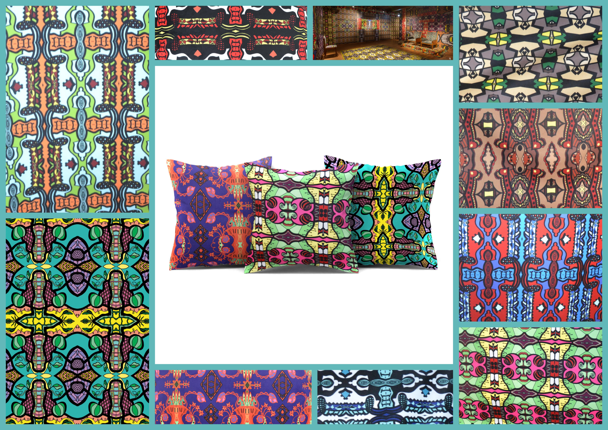 Kussen design Christie van der Haak paars 45 x 45