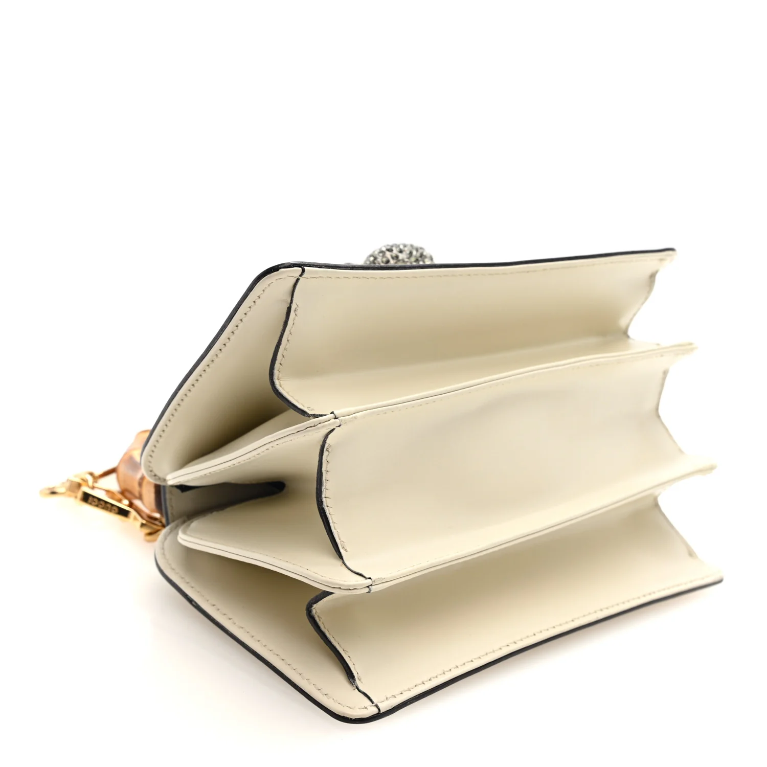 Calfskin Bamboo Mini Thiara Top Handle Bag White - Top Club