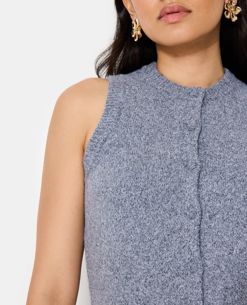Pimkie Gilet sans manches avec boutons recouverts