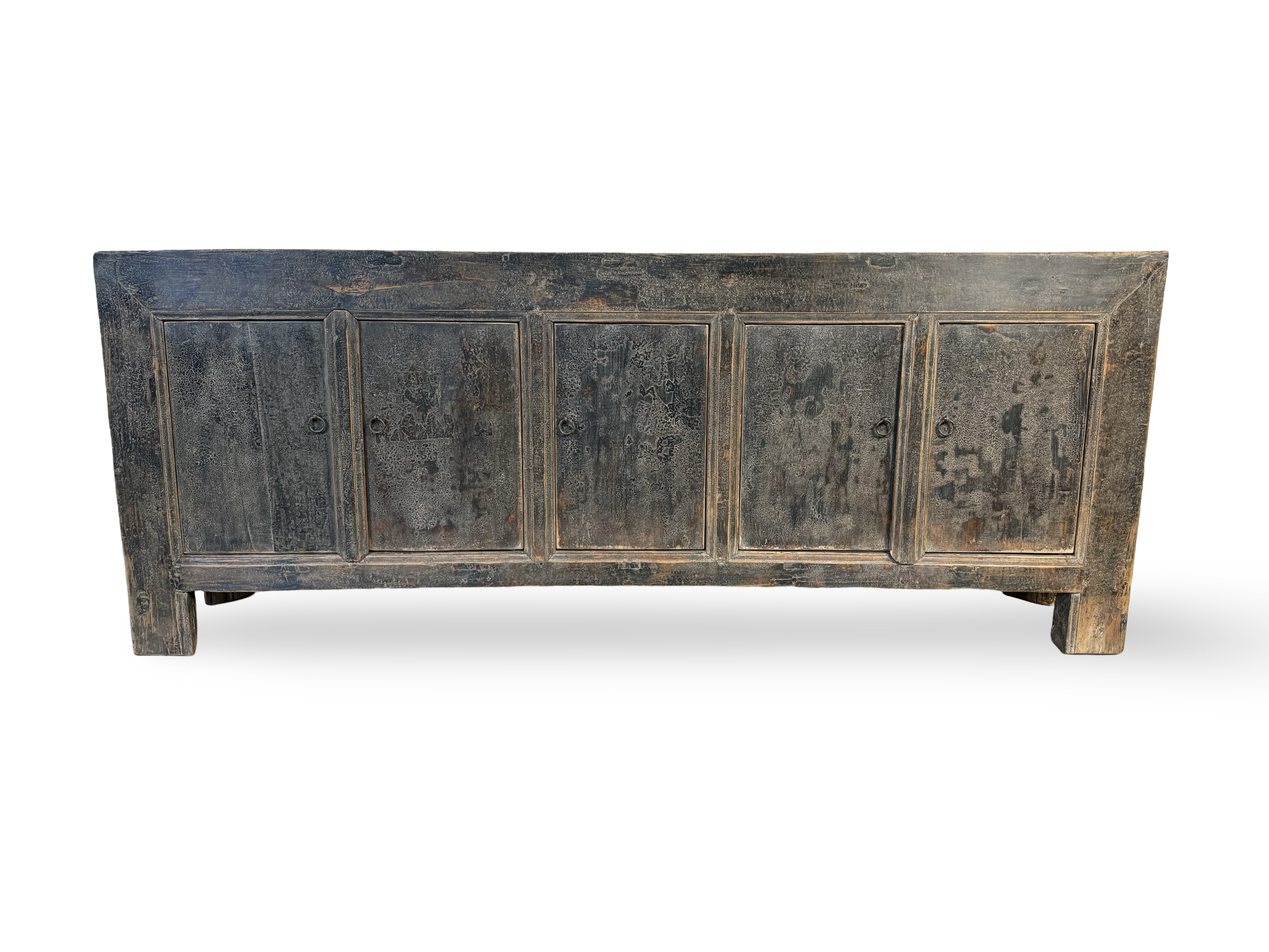 Dressoir naturel zwart 5 deur uniek