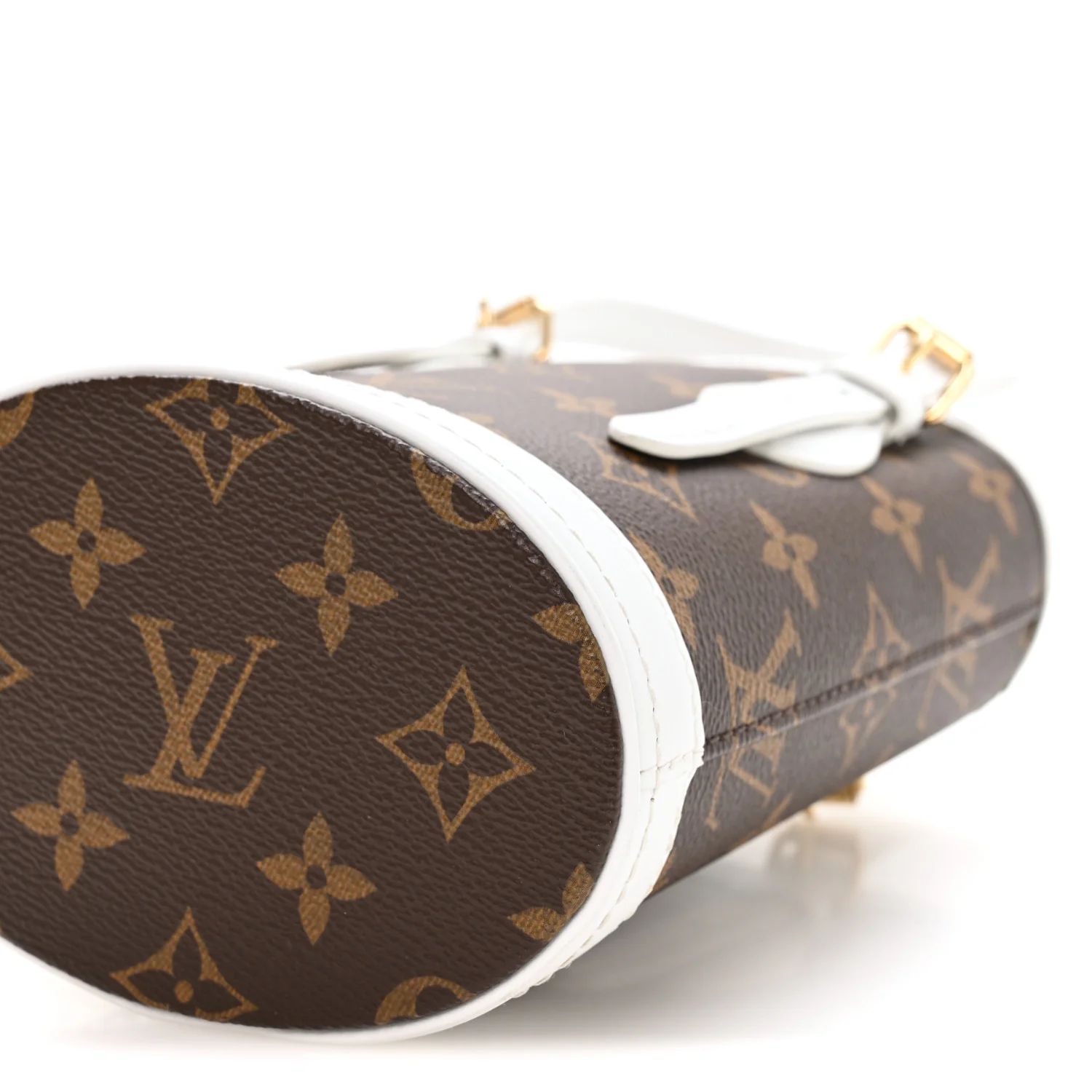 Monogram LV Match Nano Bucket Bag White - Top Club