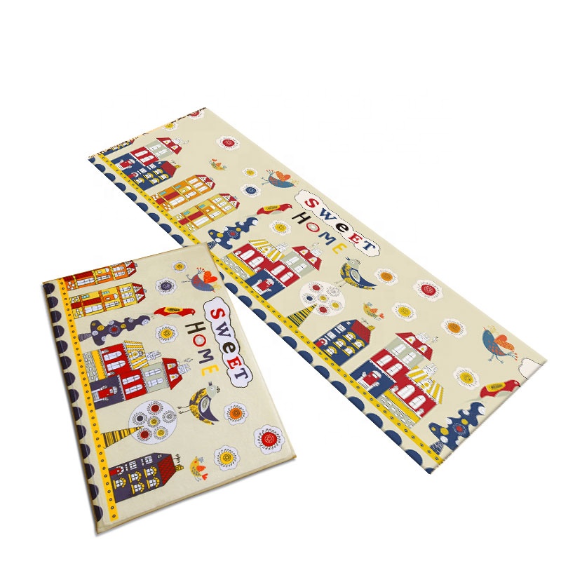 Non Slip Washable Absorbent Kitchen Mats Woven Kitchen Runner Rug Floor Mats Laundry Room Hallway Kitchen Rugs and Mats（10 pcs）