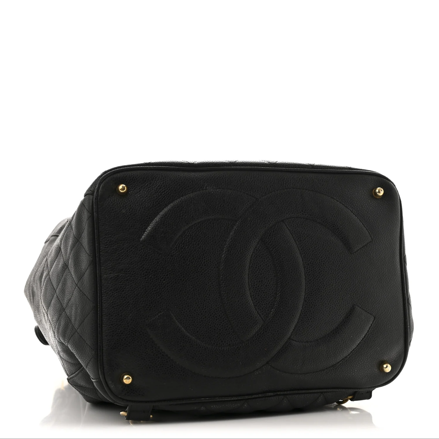 Caviar Quilted Drawstring Backpack Black - Top Club
