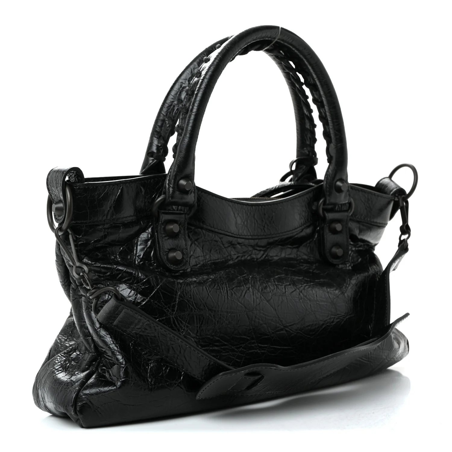 Agneau Arena Classic Hardware Le City First Bag Black - Top Club