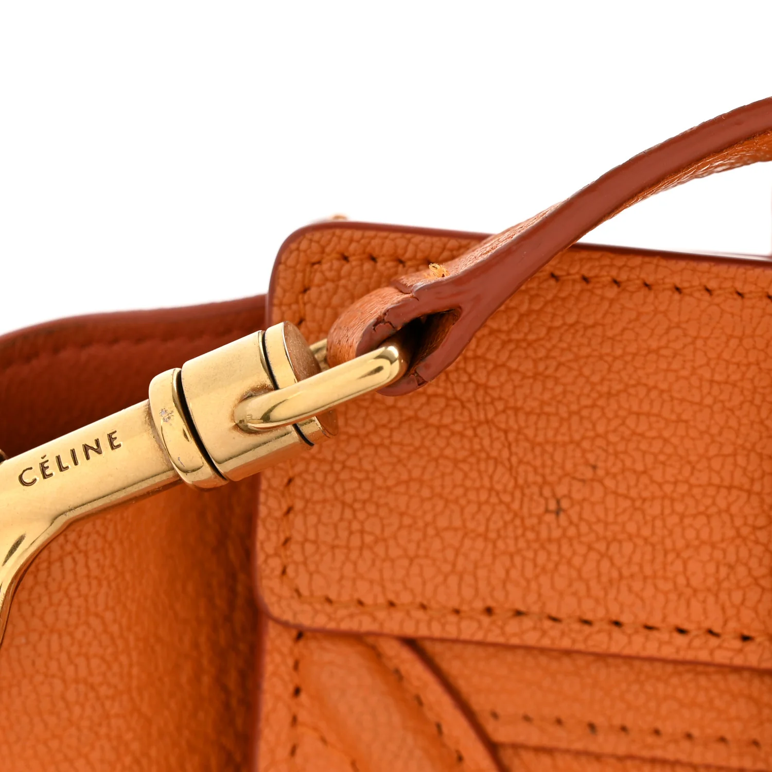 Goatskin Nano Luggage Orange - Top Club