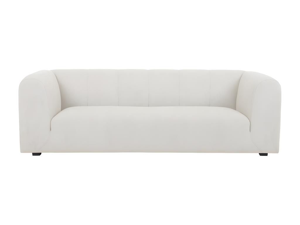 Sofá moderno de tela beige 4 plazas OLIVEIRO