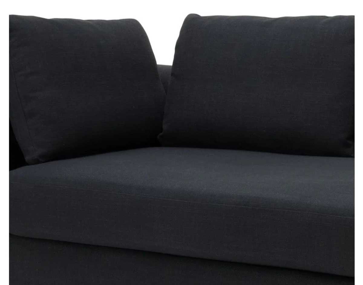 Designer sofa black left side 231 x 101 x H. 85 cm - luxury living room furniture