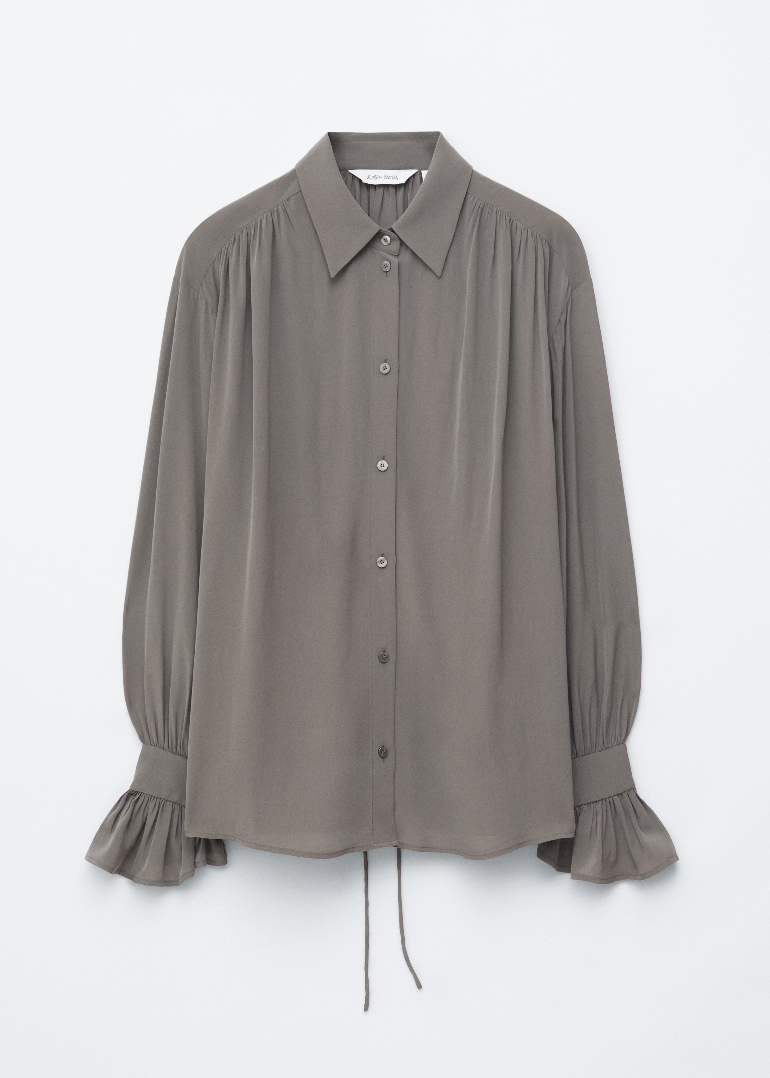 & Other Stories TIE-BACK GATHERED BLOUSE