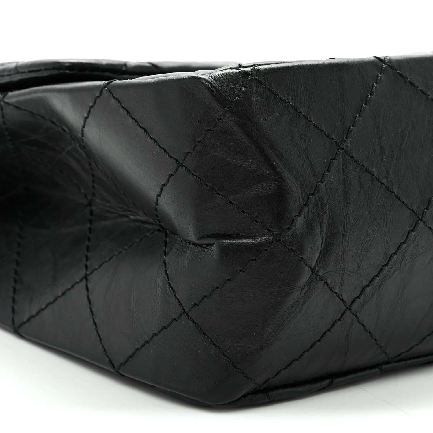 Aged Calfskin Quilted 2.55 Reissue 227 Flap Black - Top Club