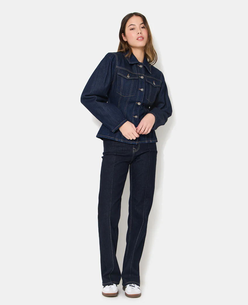 Pimkie Veste en jean cintrée avec manches ballons