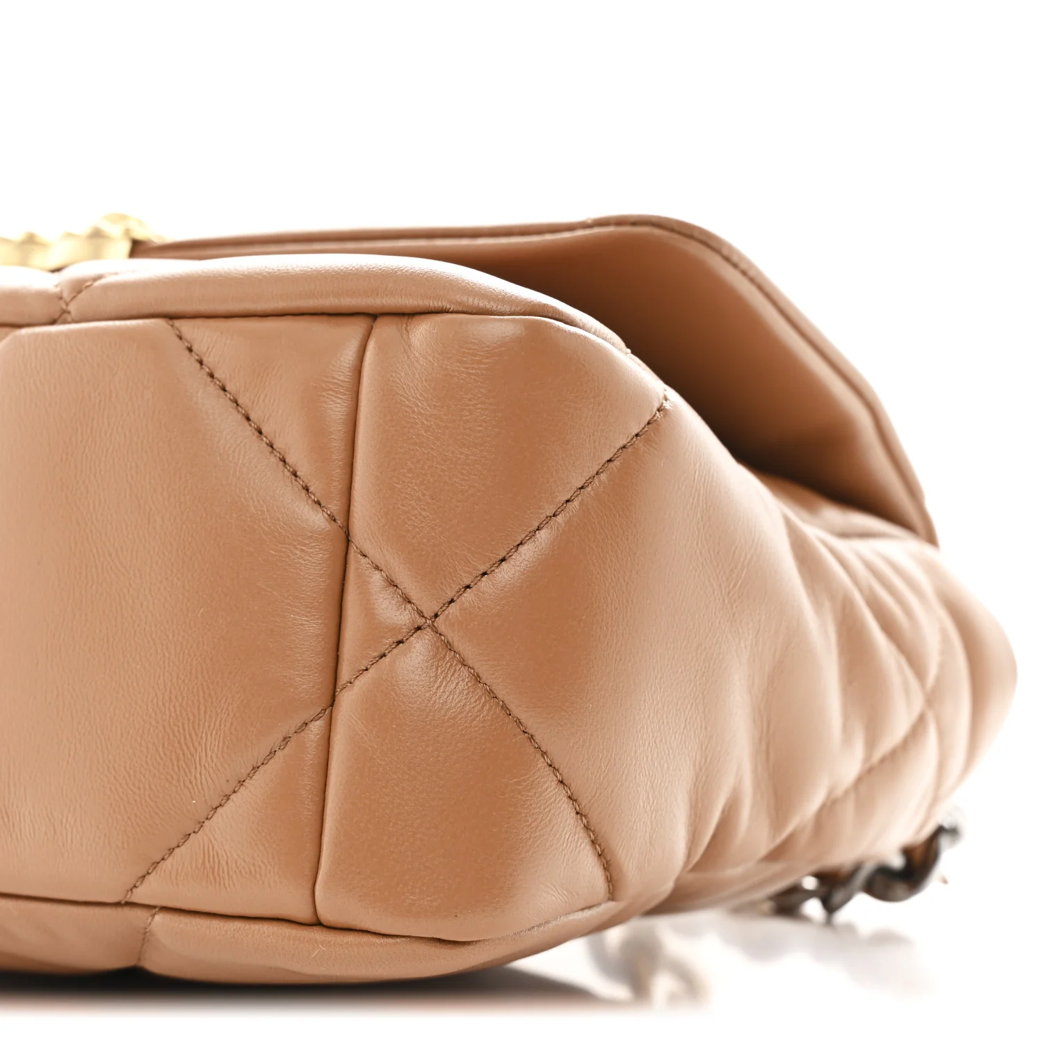 Lambskin Quilted Medium Chanel 19 Flap Brown - Top Club