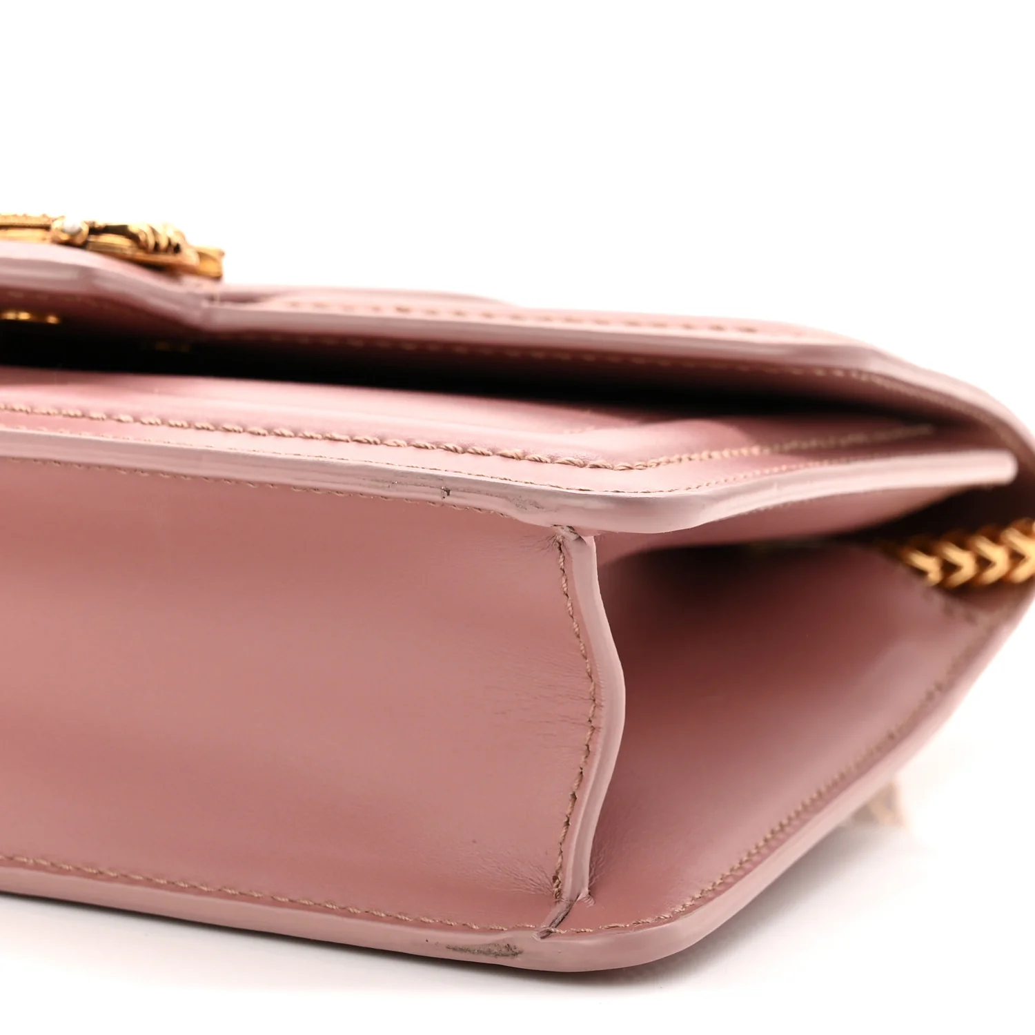 DOLCE GABBANA Smooth Calfskin Small DG Amore Envelope Bag Pink - Top Club