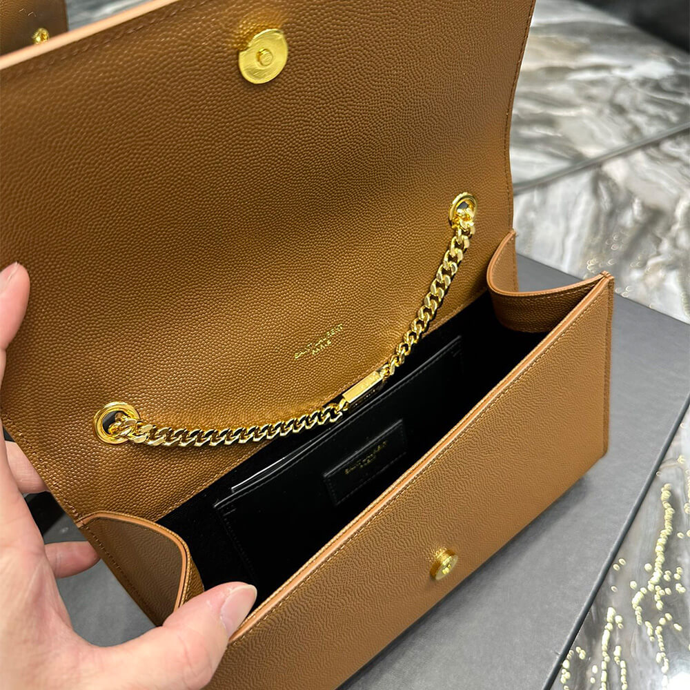 YSL kate medium in grain de poudre embossed leather - Top Club